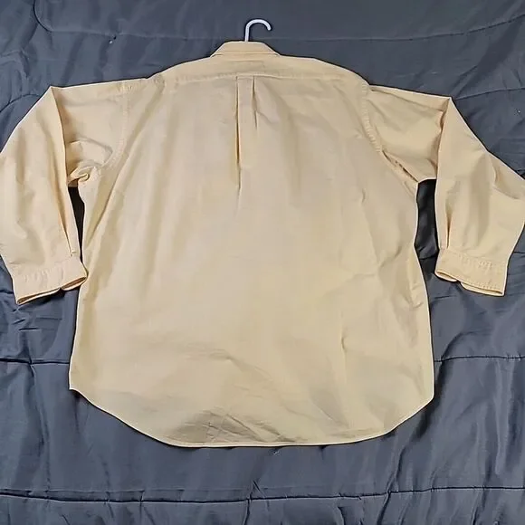 Ralph Lauren The Big Oxford Longsleeve Button-Up Shirt Blue Logo Mens Large Flaw - Picture 10 of 12